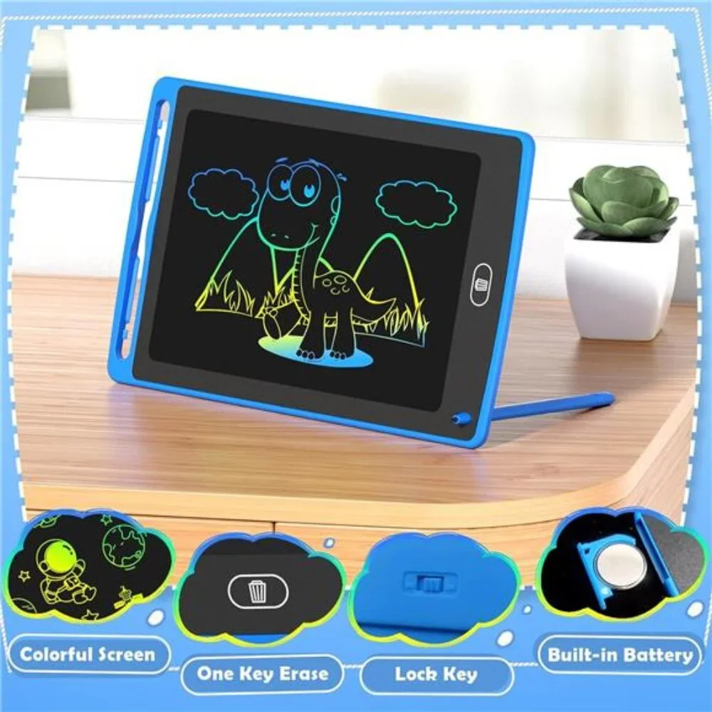 4 Pack LCD Writing Tablet for Kids, 8.5 Inch Colorful Doodle Board Drawing